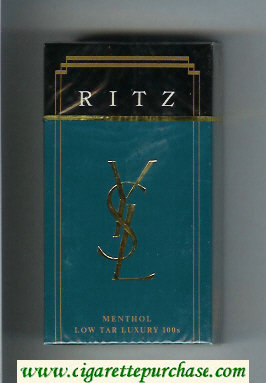 YSL Ritz Menthol 100s cigarettes hard box
