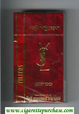 YSL Yves Saint Laurent Filters Luxury 100s cigarettes hard box