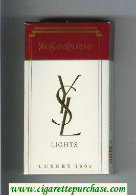 YSL Yves Saint Laurent Lights Luxury 100s cigarettes hard box