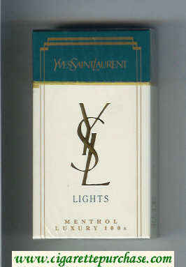 YSL Yves Saint Laurent Lights Menthol Luxury 100s cigarettes hard box