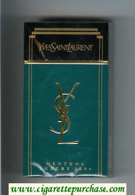 YSL Yves Saint Laurent Menthol Luxury 100s cigarettes hard box