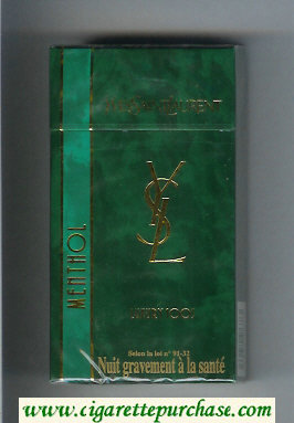 YSL Yves Saint Laurent Menthol Luxury 100s hard box cigarettes