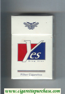 Yes King Size cigarettes hard box