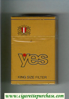 Yes cigarettes brown hard box