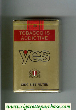 Yes cigarettes gold soft box