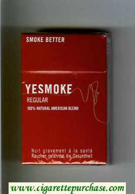 Yesmoke Regular cigarettes hard box