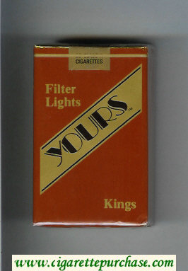 Yours 'TM' Lights cigarettes brown and gold soft box