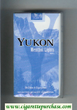 Yukon Menthol Lights 100s cigarettes soft box