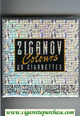 Ziganov Colours cigarettes wide flat hard box